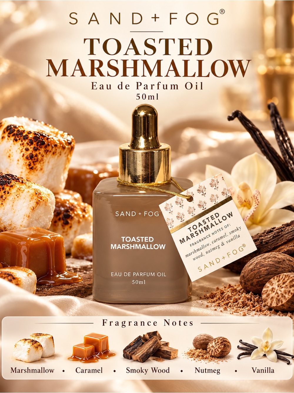 SAND+FOG Toasted Marshmallow Eau de Parfum Oil